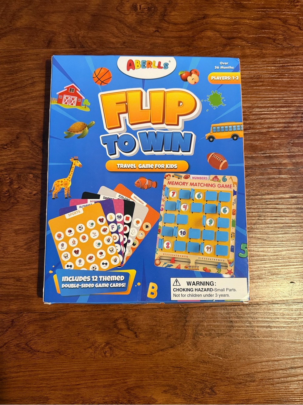 Flip To Win Travel Game for Kids - Blue